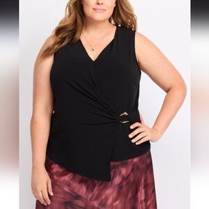 Montgomery Post - Lana Faux Wrap Knit Tank